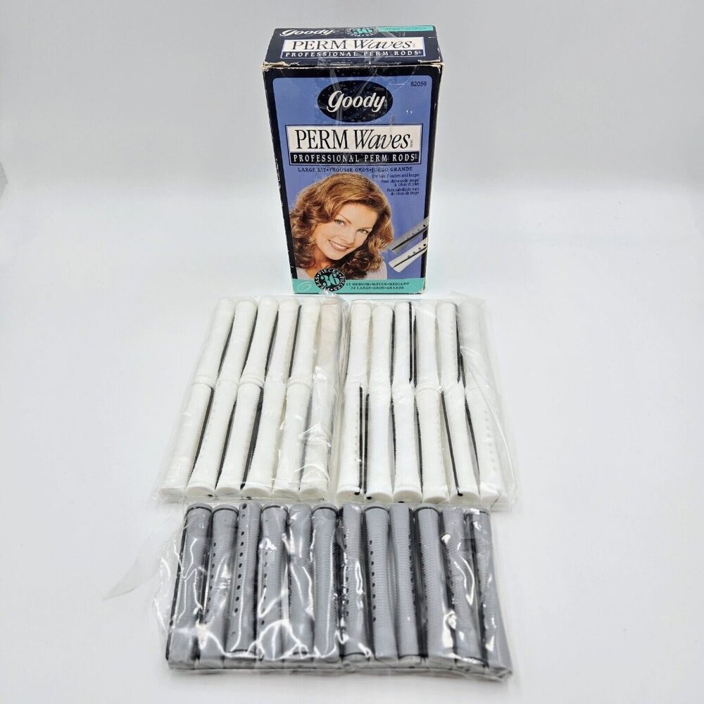 Vintage 1999 Goody Perm Waves Professional Rods Rollers 24 Large 12 Medium New